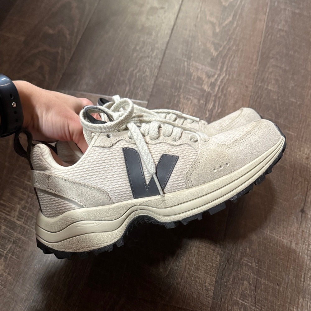Veja Off-White Sneakers with Dark Logo